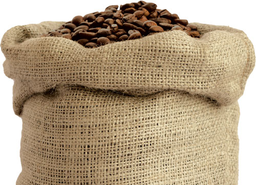 Sack of coffee beans